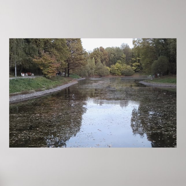 Póster Lago de otoño tranquilo – Edición escandinava (Frente)