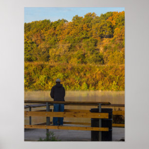 Póster Lago de Pesca de Otoño Springfield