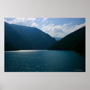 Póster Lago de reservorio de agua en Montenegro