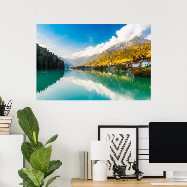 Póster Lago de Santa Caterina Auronzo di Cadore (Oficina en casa)