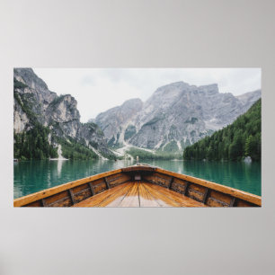 Póster Lago di Braies, Selva Pragser - Lago Prags Italia
