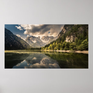 Póster Lago Di Landro Dürrensee, Italia