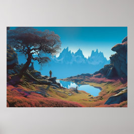 Póster Lago en las tierras altas