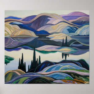 Póster Lago Espejo   Franklin Carmichael  