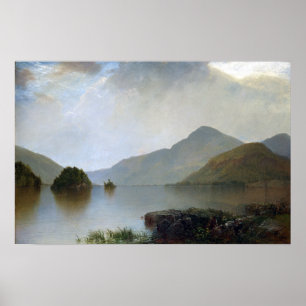 Póster Lago George john F Kensett