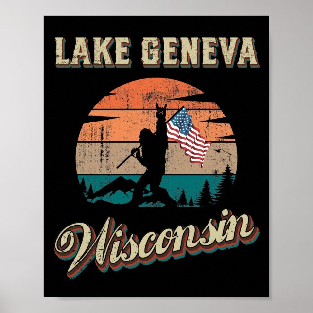Póster Lago Ginebra Wisconsin (Frente)