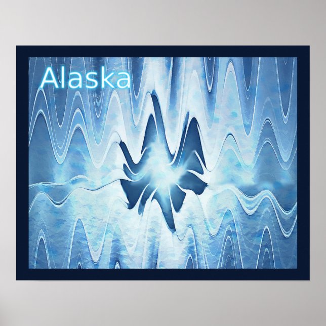 Póster Lago Glacial - Alaska (Frente)