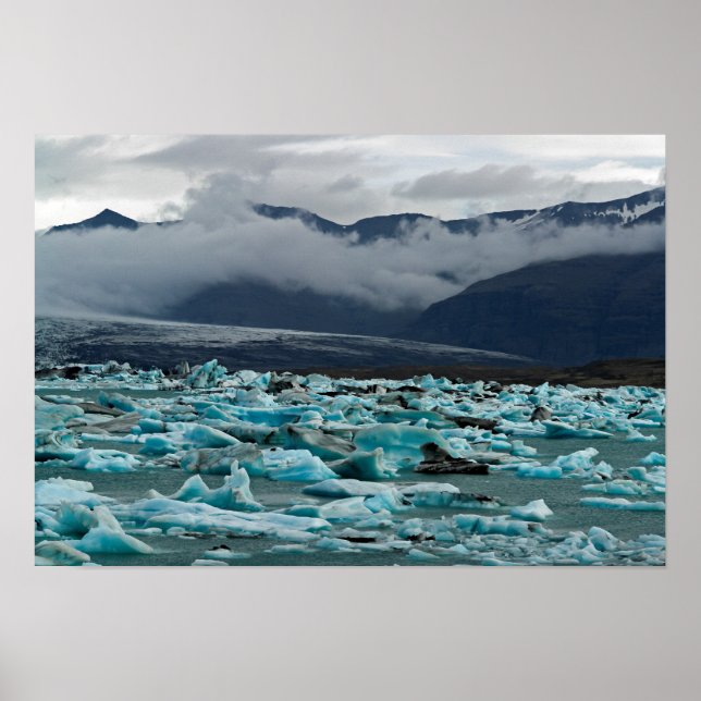 Póster Lago glacial Jokulsarlon - Islandia (Frente)