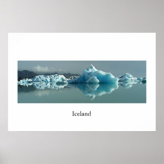 Póster Lago glaciar de Islandia