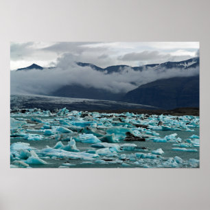 Póster Lago glaciar Jokulsarlon - Islandia