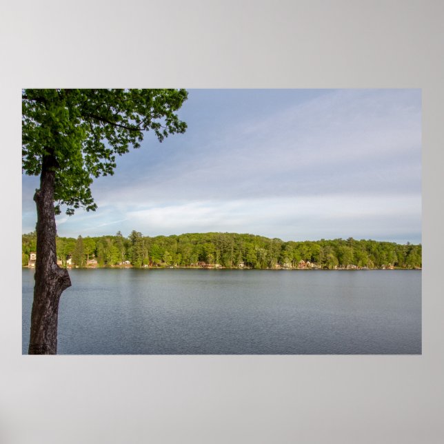 Póster Lago Glen en el Poster del estado de Nueva York (Frente)