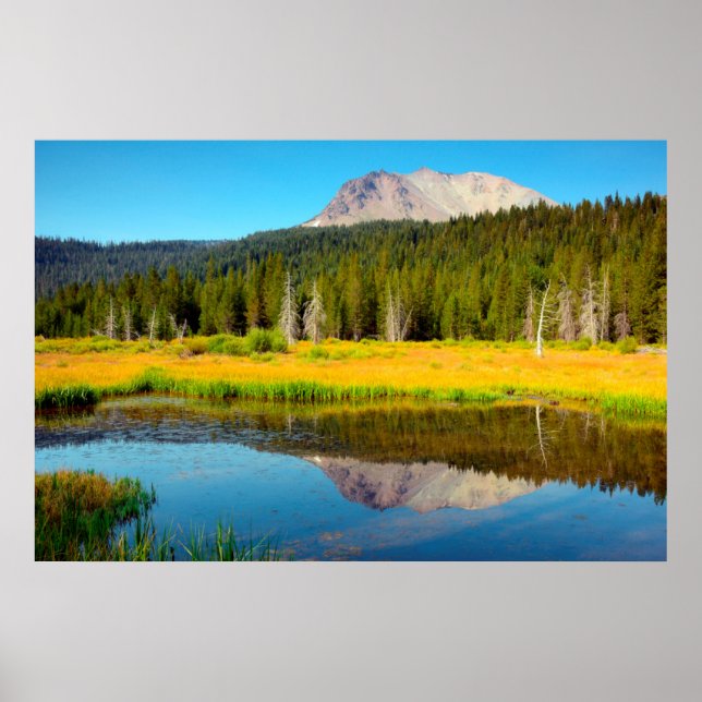 Póster Lago gorra En El Parque Nacional Volcánico De Lass (Frente)