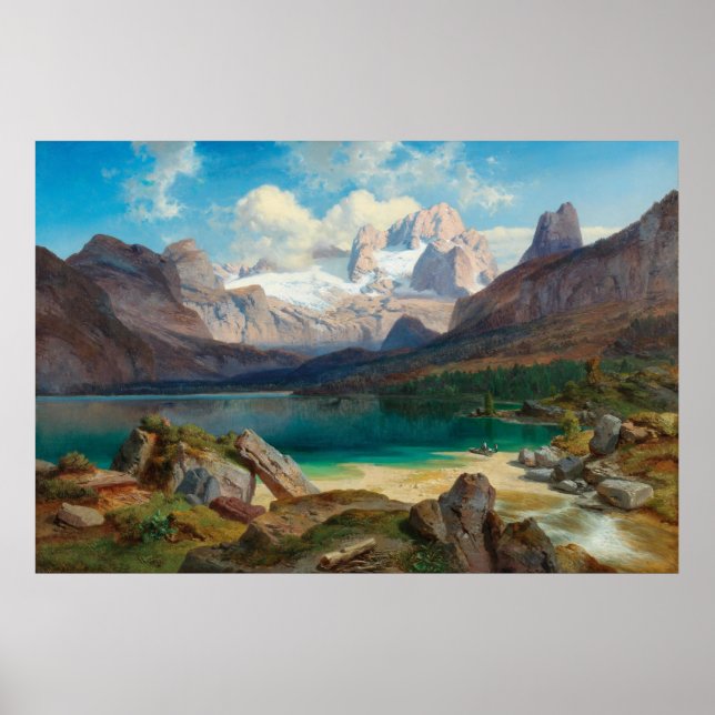 Póster Lago Gosau Con Vistas Al Macizo De Dachstein (Frente)