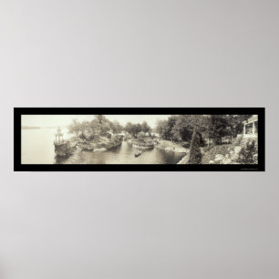 Póster Lago Hopatcong, NJ Photo 1909