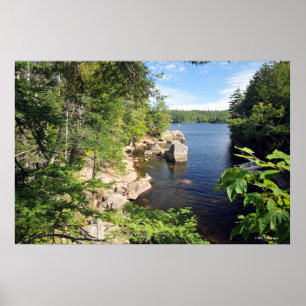 Póster Lago Indio en los Adirondacks. huella 08 103