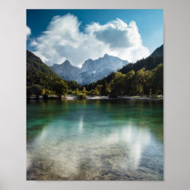 Póster Lago Jasna en Kranjska Gora, Eslovenia