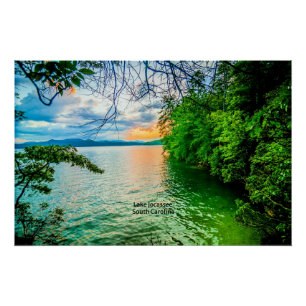 Póster Lago Jocassee, Carolina del Sur,