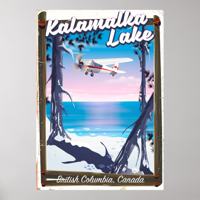 Póster lago kalamalka, Columbia Británica Canadá (Frente)