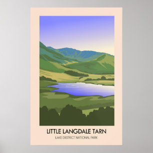 Póster Lago Little Langdale Tarn Distrito de los Lagos Pó