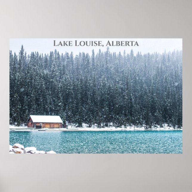 Póster Lago Louise Alberta Canadá Fotografía en invierno (Frente)