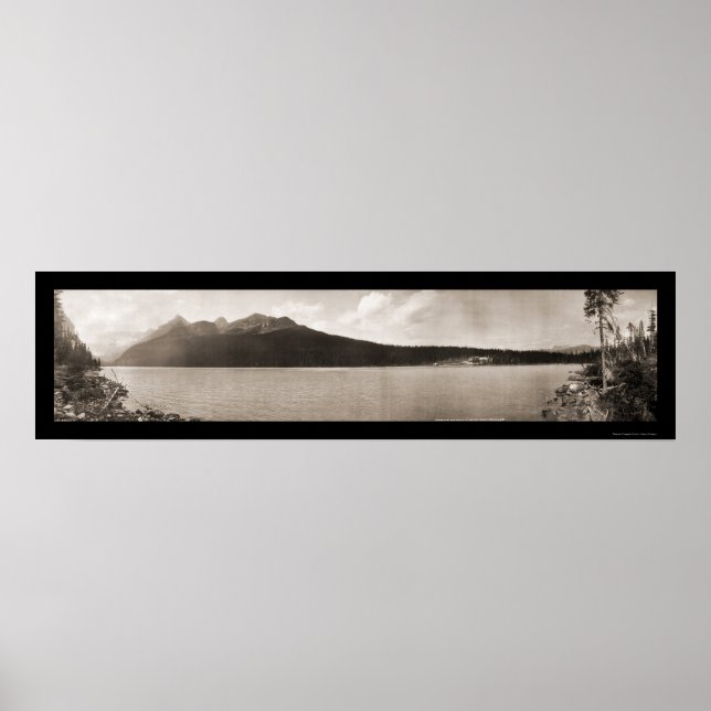 Póster Lago Louise Alberta Foto 1907 (Frente)