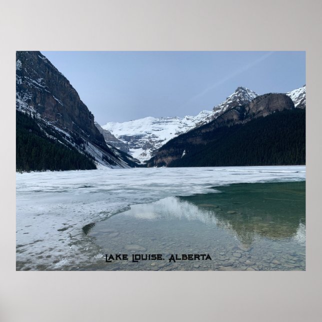 Póster Lago Louise, lugar de turismo famoso en Alberta (Frente)