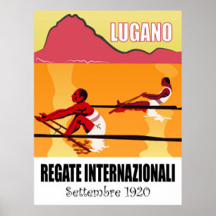 Póster Lago Lugano, regata internacional, deporte
