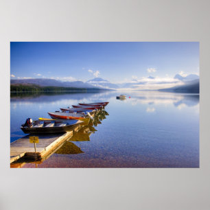 Póster Lago McDonald, Parque Nacional Glacier, Montana,