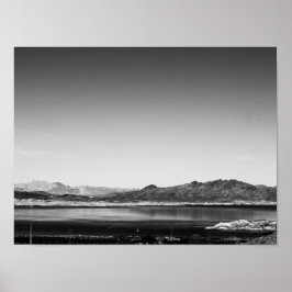 Póster Lago Mead en Blanco y Negro