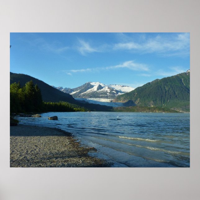 Póster Lago Mendenhall en el paisaje Juneau Alaska (Frente)