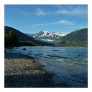 Póster Lago Mendenhall en el paisaje Juneau Alaska