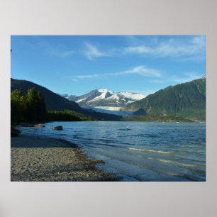 Póster Lago Mendenhall en Juneau Alaska Paisaje