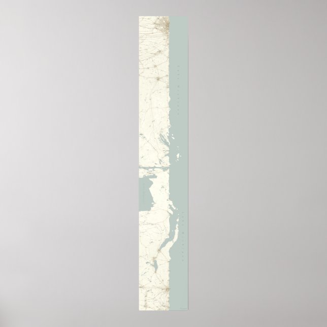 Póster Lago Michigan desplegado, vertical, 60 x 10 (Frente)