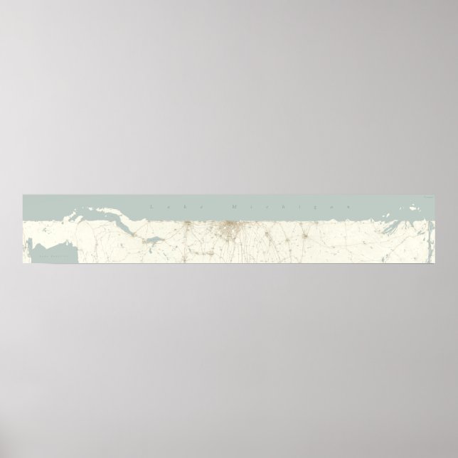 Póster Lago Michigan, horizontal (Frente)