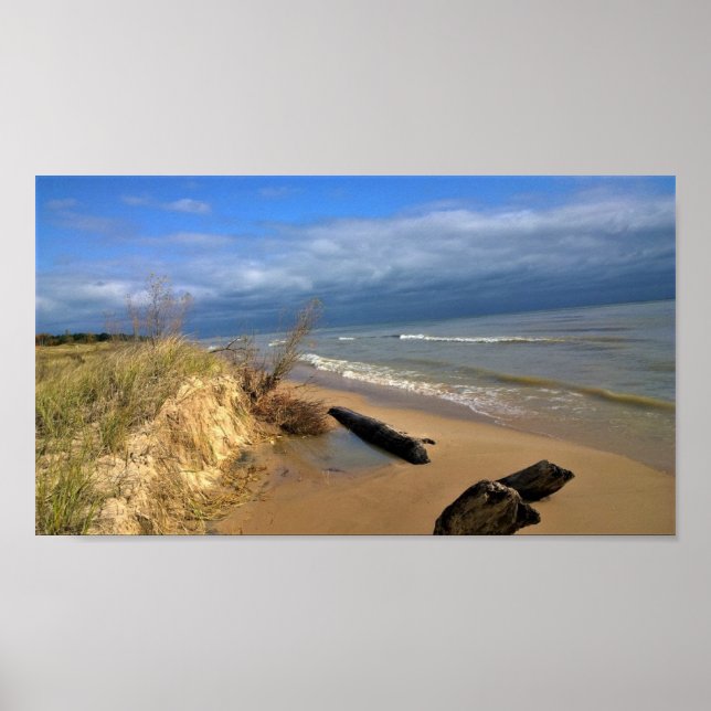 Póster Lago Michigan, Sheboygan, Wisconsin (Frente)