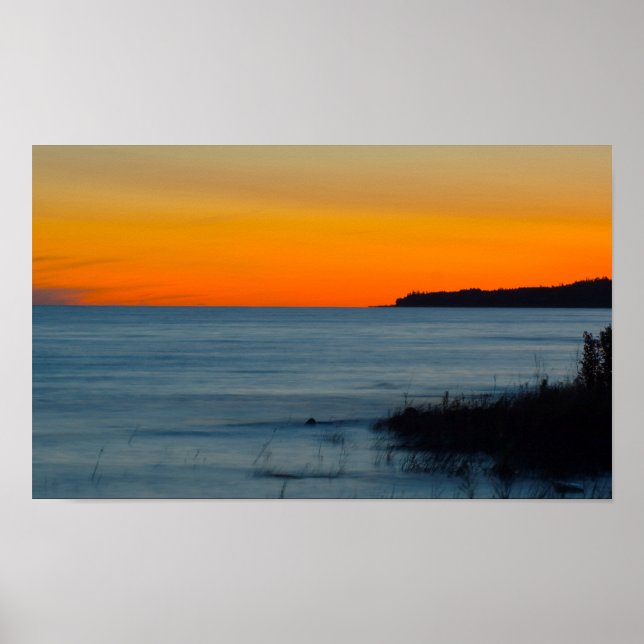 Póster Lago Michigan Sunset, Michigan (Frente)