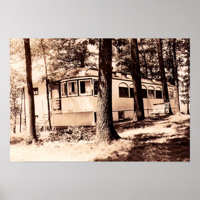 Póster Lago Monticello Indiana Vintage Shafer (Frente)