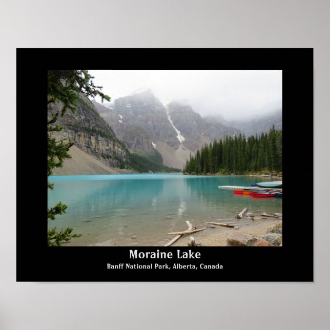 Póster Lago Moraine, Alberta, Canada Landscape Design Po (Frente)