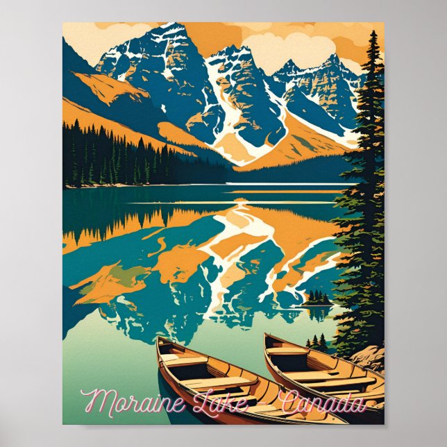 Póster Lago Moraine - Canadá (Frente)