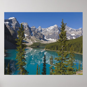 Póster Lago Moraine, Rockies canadienses, Alberta, Canadá