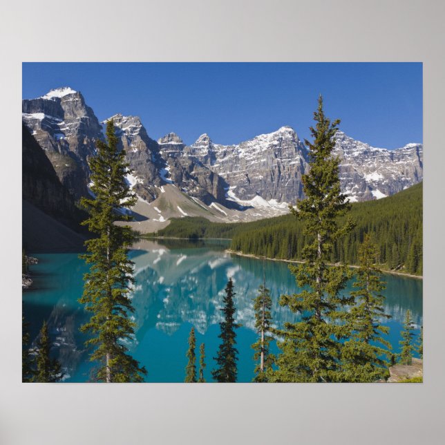 Póster Lago Moraine, Rockies canadienses, Alberta, Canadá (Frente)