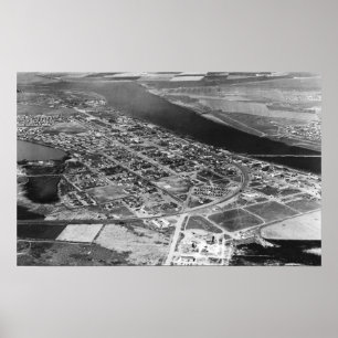 Póster Lago moses, opinión aérea de WA de la fotografía