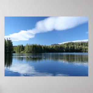 Póster Lago Mountain, Geese