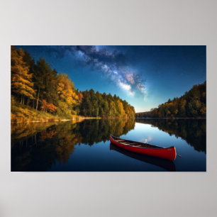 Póster Lago Naturaleza Al Aire Libre Paisaje Tranquilo Pa