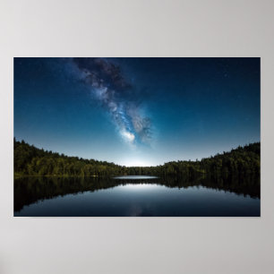 Póster Lago Naturaleza Al Aire Libre Paisaje Tranquilo Pa