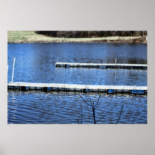 Póster Lago naval en azul