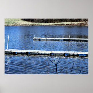 Póster Lago naval en azul