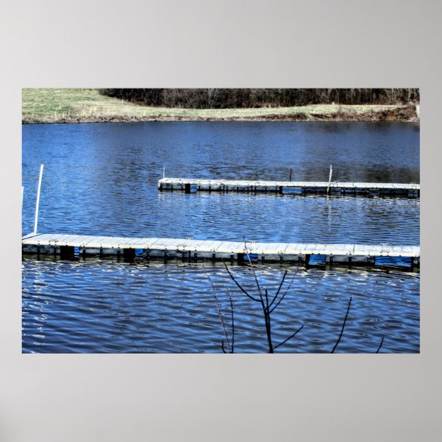 Póster Lago naval en azul (Frente)