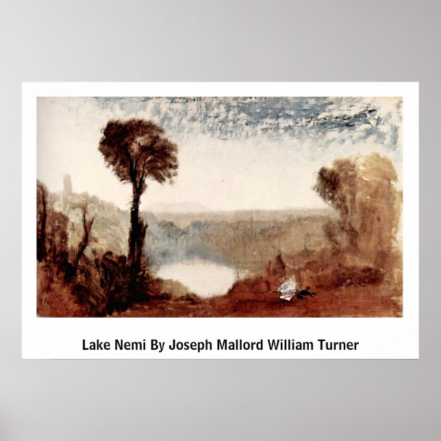 Póster Lago Nemi Por Joseph Mallord William Turner (Frente)