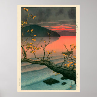 Póster Lago Nenokuchi por Kawase Hasui